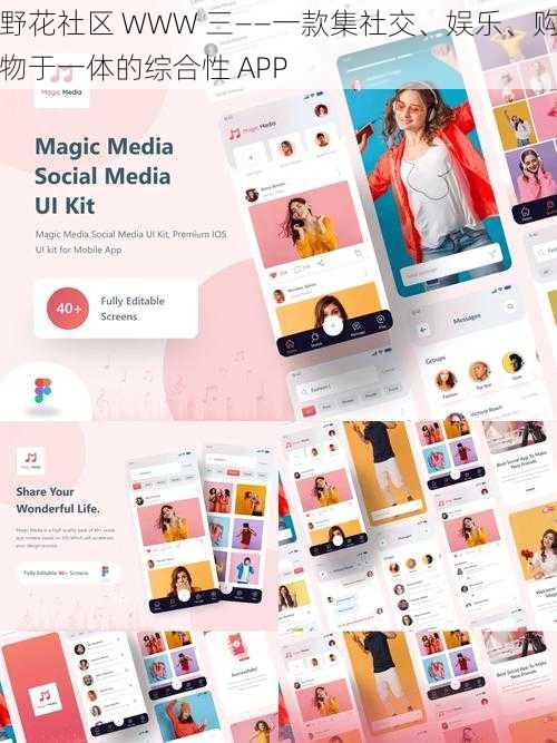野花社区 WWW 三——一款集社交、娱乐、购物于一体的综合性 APP