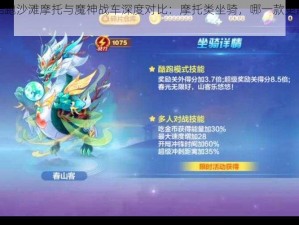 天天酷跑沙滩摩托与魔神战车深度对比：摩托类坐骑，哪一款更胜一筹？