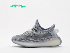 阿迪达斯 yeezy350 亚洲限定版透气网面爆米花鞋底运动跑鞋