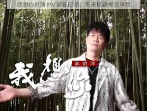 我想你高清 MV 观看视频，带来极致视觉享受