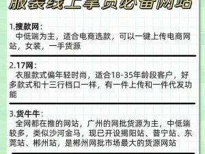 成品网站货源 1688 热门备受注目的高质量服装，提供多种款式和尺码供你选择