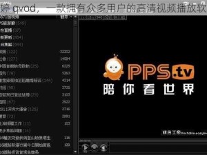 婷婷 qvod，一款拥有众多用户的高清视频播放软件