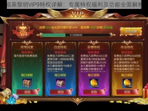 暗黑黎明VIP9特权详解：专属特权福利及功能全面解析