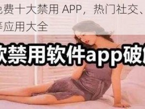 半夜免费十大禁用 APP，热门社交、娱乐、游戏等应用大全