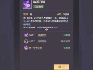 长安幻想唐门属性加点攻略：全面解析与推荐最佳加点方案