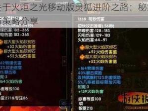 关于火炬之光移动版灵狐进阶之路：秘籍与策略分享