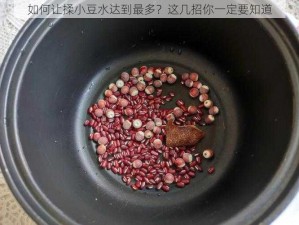 如何让揉小豆水达到最多？这几招你一定要知道