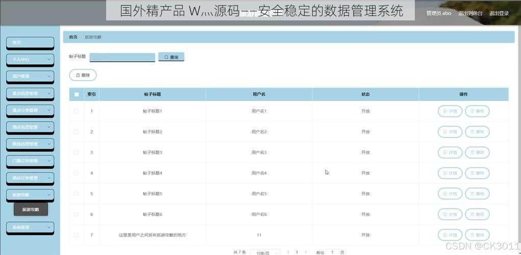 国外精产品 W灬源码——安全稳定的数据管理系统