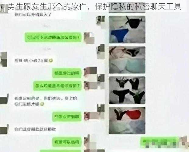 男生跟女生那个的软件，保护隐私的私密聊天工具