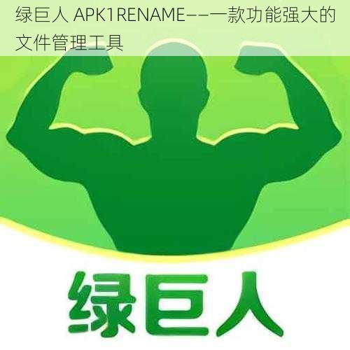 绿巨人 APK1RENAME——一款功能强大的文件管理工具