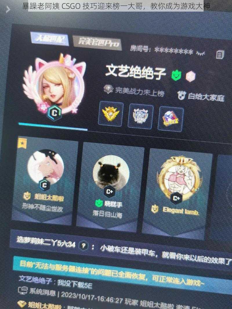 暴躁老阿姨 CSGO 技巧迎来榜一大哥，教你成为游戏大神