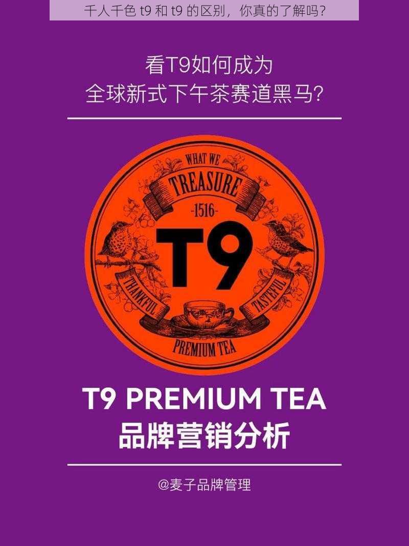 千人千色 t9 和 t9 的区别，你真的了解吗？