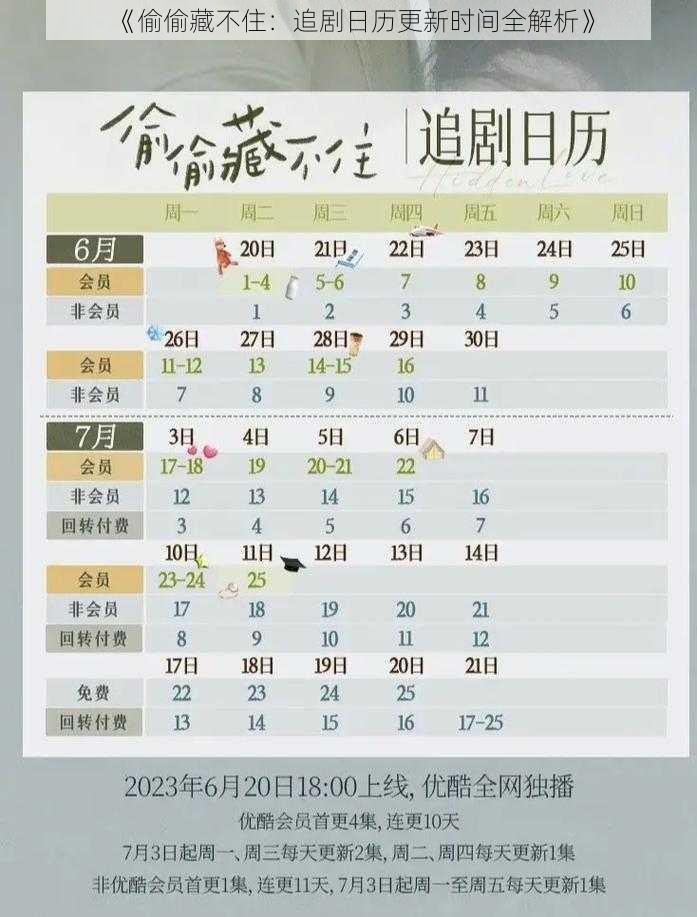 《偷偷藏不住：追剧日历更新时间全解析》