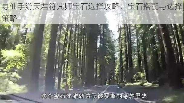 寻仙手游天君符咒师宝石选择攻略：宝石搭配与选择策略