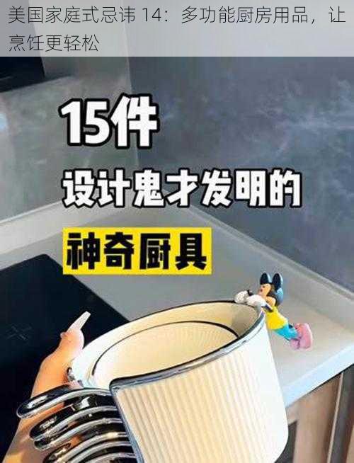 美国家庭式忌讳 14：多功能厨房用品，让烹饪更轻松