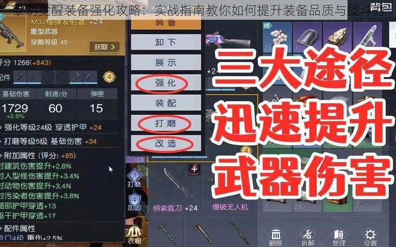 黎明觉醒装备强化攻略：实战指南教你如何提升装备品质与战斗力