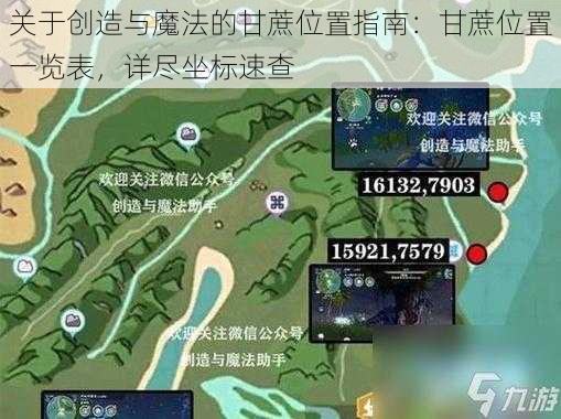 关于创造与魔法的甘蔗位置指南：甘蔗位置一览表，详尽坐标速查