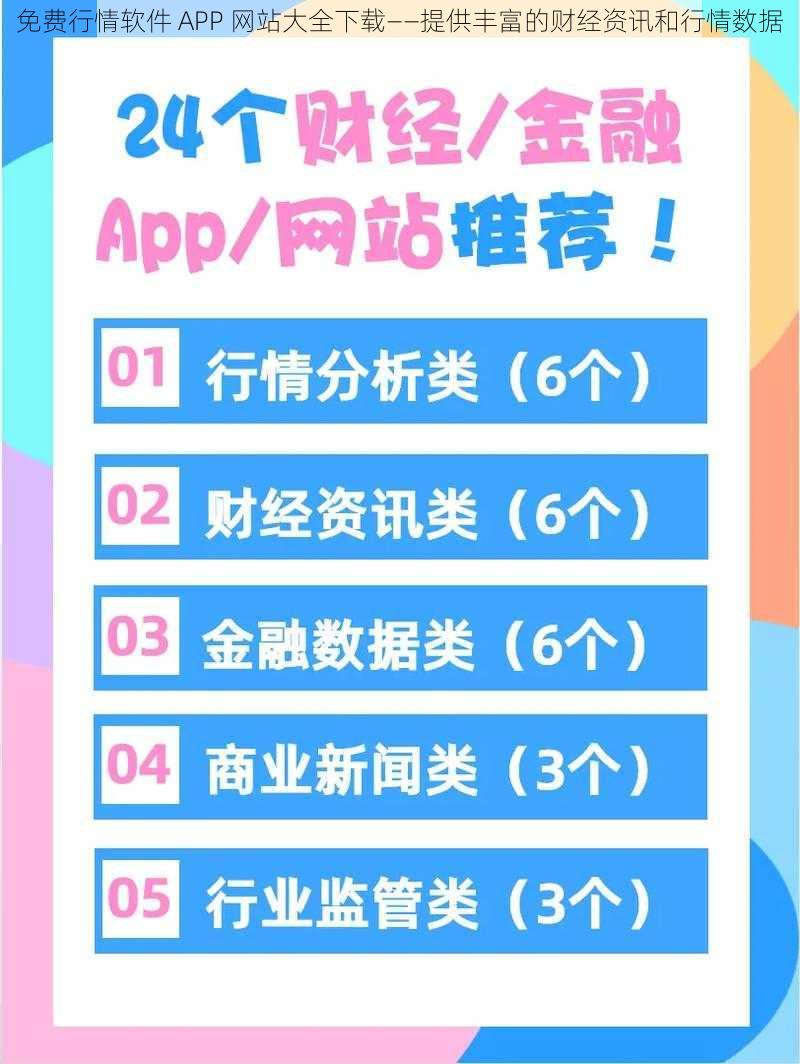 免费行情软件 APP 网站大全下载——提供丰富的财经资讯和行情数据