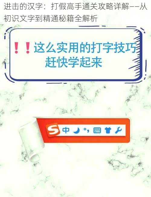 进击的汉字：打假高手通关攻略详解——从初识文字到精通秘籍全解析