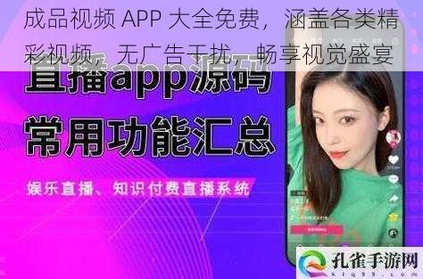 成品视频 APP 大全免费，涵盖各类精彩视频，无广告干扰，畅享视觉盛宴