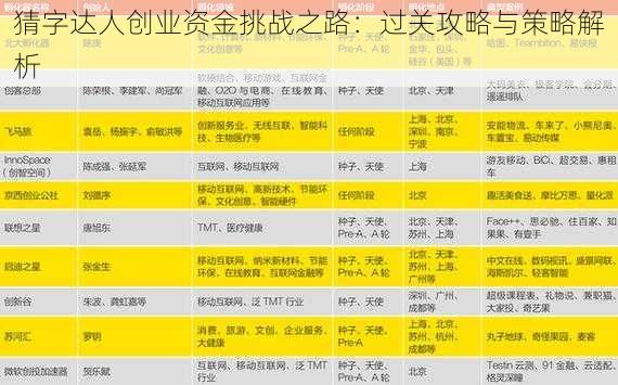 猜字达人创业资金挑战之路：过关攻略与策略解析