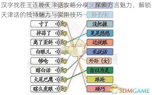 汉字找茬王连线天津话攻略分享：探索方言魅力，解锁天津话的独特魅力与实用技巧