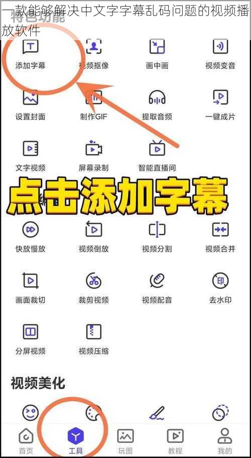 一款能够解决中文字字幕乱码问题的视频播放软件