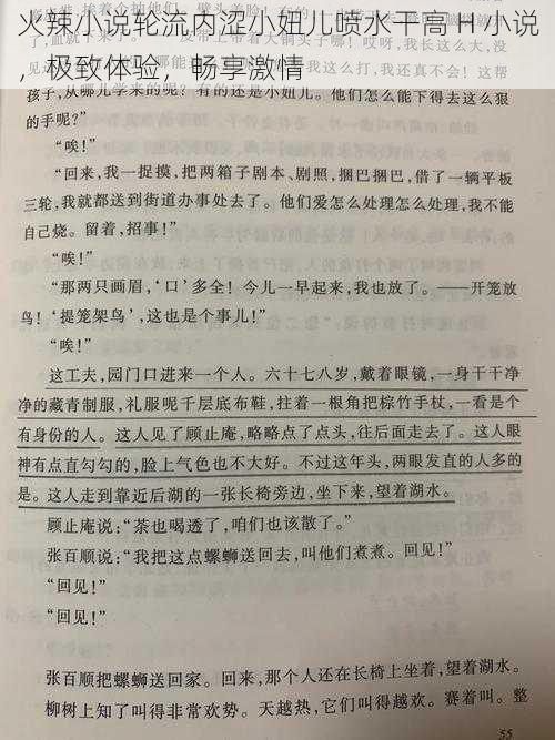 火辣小说轮流内涩小妞儿喷水干高 H 小说，极致体验，畅享激情