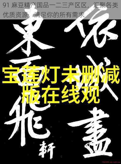 91 麻豆精产国品一二三产区区，汇聚各类优质资源，满足你的所有需求