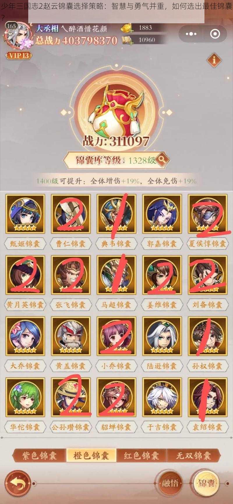 少年三国志2赵云锦囊选择策略：智慧与勇气并重，如何选出最佳锦囊？