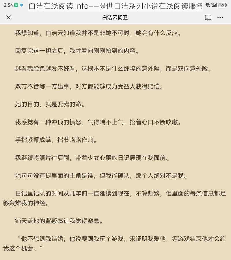 白洁在线阅读 info——提供白洁系列小说在线阅读服务