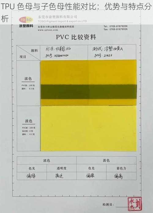 TPU 色母与子色母性能对比：优势与特点分析