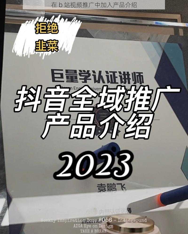 在 b 站视频推广中加入产品介绍