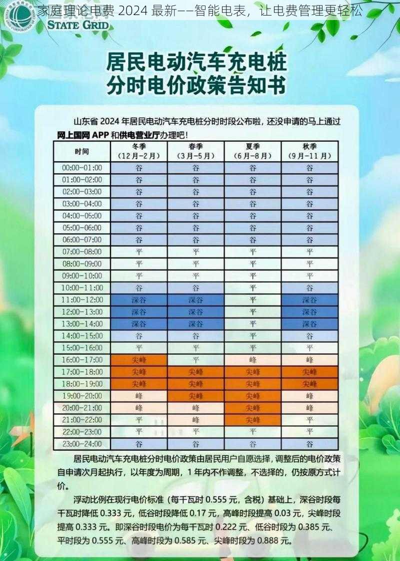 家庭理论电费 2024 最新——智能电表，让电费管理更轻松