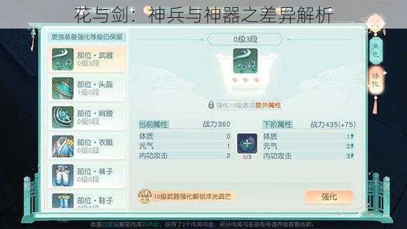 花与剑：神兵与神器之差异解析