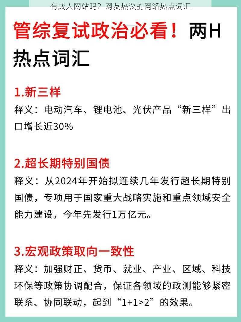 有成人网站吗？网友热议的网络热点词汇