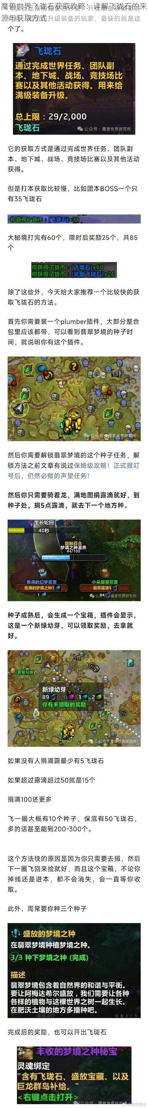 魔兽世界飞珑石获取攻略：详解飞珑石的来源与获取方式